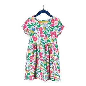 Mini Boden Floral Bird Pocket Fun Jersey Dress Size 4-5 Years